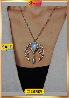 Silver Natural Opal Moonstone Cutout Necklace Ethnic Vintage Jewelry Nickel Free Crescent Bohemian Necklaces, Nickel-free Crescent Bohemian Necklaces, Bohemian Crescent Nickel-free Necklaces, Nickel-free Crescent Bohemian Necklace, Bohemian Crescent Metal Necklaces, Bohemian Silver Necklace With Moon Phase, Bohemian Moonstone Jewelry With Moon Phase Detail, Bohemian Moonstone Jewelry With Moon Charm, Bohemian Moonstone Jewelry With Moon Phase