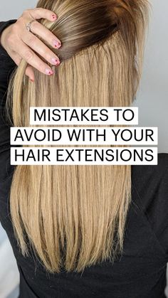 MISTAKES TO AVOID WITH YOUR HAIR EXTENSIONS | Extensions for thin hair, Hair repair diy, Hair repair Babe Hair Extensions Crown, How To Style Extensions, How To Style Hair With Extensions, Hair Extension Styles, Hair Repair Diy, Hair Breakage Remedies, Damaged Hair Diy, Hair Education