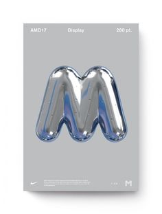 an advertisement for the nike brand is displayed on a white background with silver foil letters