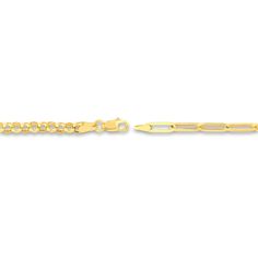 Dynamic rolo links entwine with dazzling hollow paperclip links to form this exceptional women's bracelet. Fashioned in 14K yellow gold, the adjustable 7.5-inch chain secures in place with a lobster clasp. Yellow Gold Chain Bracelet With Paperclip Links, Yellow Gold Chain Link Bracelet With Hook And Links, Modern Formal Rolo Chain Bracelet, Yellow Gold Figaro Chain Bracelet With Rectangular Links, Formal Gold Bracelet With Oval Link And Hooks, Formal Gold Link Bracelet With Cable Chain, Formal Gold Oval Link Bracelet With Hook, Formal Gold Cable Chain Link Bracelet, Yellow Gold Paperclip Cable Chain Bracelet