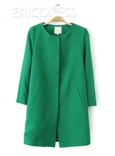 Chic Coat, Long Trench Coat, Green Long Sleeve, Green Coat, Trench Coats Women, Fall Fashion Trends, Looks Style, Autumn Fashion Women, Green Jacket