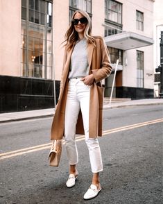 Shop Ella open-front long sweater-blazer and other curated products on LTK, the easiest way to shop everything from your favorite creators. White Mule Outfit, Witte Jeans Outfit, Gucci Mules Outfit, Mules Street Style, Princetown Gucci, Mode Over 50, Chique Outfit, Mode Shoes