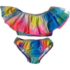 RUFFLE FRONT TWO PIECE BATHING SUIT-This bikini can be worn on any vacation or hot summer day! Slip this comfortable swimsuit on your little one and be confident that they'll look & feel great PREMIUM MATERIAL - This bikini is made with 85% nylon and 15% lycra. You are getting top quality material when purchasing this swimsuit. It's super soft and stretchy CLASSIC FIT - It is extremely comfortable, stretchy, lightweight to form and fit to any body shape! Our swimsuits are unique in that its ligh Summer Beach Tankini For Playwear, Summer Beach Season Tankini For Play, Summer Tankini For Beachwear, Summer Beachwear Tankini For Playwear, Playful Ruffled Swimwear For The Beach, Playful Ruffled Swimwear For Summer, Summer Beach Tankini, Playful Fitted Swimwear With Ruffles, Playful Fitted Ruffle Swimwear