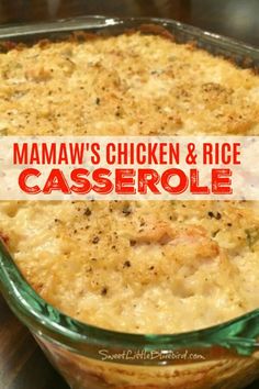 Easy Chicken And Rice Casserole, Chicken And Rice Casserole, Easy Chicken And Rice, Casserole Chicken, Favorite Casseroles, Chicken Rice Casserole, Yummy Casseroles, Think Food, Rice Casserole