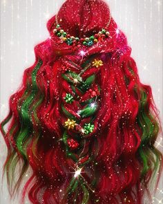 Beautiful Hair Dye, Different Hair Colors, Fantasy Hair, Holiday Hairstyles, Christmas Hair, Absinthe, Color Inspo, Hair Inspo Color, Christmas Aesthetic