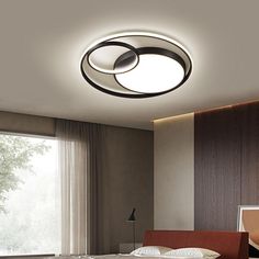 "Circular Minimalist Style Bamboo PVC Design Flush Mount Lighting LED Bedroom Ceiling Lights" Led Bedroom Ceiling Lights, Ceiling Lamp Dining Room, Dining Room Ceiling Lights, Round Ceiling Light, Dining Room Ceiling, Dimmable Ceiling Lights, Modern Led Ceiling Lights, Lampe Decoration, Room Ceiling