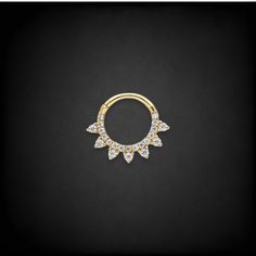 14K Gold Hinge Hoop Earring, Septum Ring, Daith Ring, Gift For Her, Gift For Mom Material : 14K Gold Inner Diameter: 8mm Wire Thickness : 1mm(18G)  Gems: CZ All jewelry comes in beautiful packaging, gift ready. * All items are made to order in Turkey. * Our current processing times are 3-5 business days and shipped with Express (United States 1-7 business days), Express (Europe 1-3 business days). * If you need some advice please to contact us. We are fast to reply :) * If you have any advices o Tarnish-resistant Yellow Gold Septum Ring, 14k Gold Small Hoop Jewelry With Halo Design, Yellow Gold Small Hoop Ring With Prong Setting, Halo Design Small Hoop Jewelry For Gift, Small Hoop Halo Jewelry As Gift, Small Hoop Jewelry With Halo Design For Gift, Halo Design Small Hoop Jewelry Gift, 14k Gold Small Hoop Jewelry With Halo, 14k Gold Small Hoop Halo Jewelry