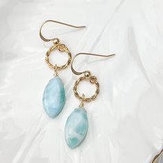 casual larimar earrings Chocolate Jewelry, Classic Earrings, Moonstone Earrings, Creating Jewelry, Real Gold, Gold Vermeil, Sterling Silver Jewelry, My Jewellery, Gold Filled