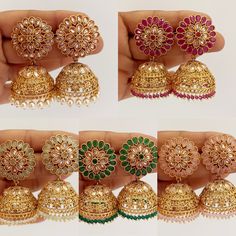 Restocked Gold plated Polki Jhumka/stone Jhumka/Indian Jewelry/Pakistani/Punjabi/Indian/Statement earring/Bridal earring/Indian wedding Length: 2.25 Inches; Width: 1.2 Inches Can be paired with any dress Closure: Pushback This is 100% Handmade jewelry. So Color, shades, texture displayed may slightly vary from the actual product due to digital image limitations. We request you to consider these minor variations. Please expect the possibility of some slight imperfections when buying hand made jew Bridal Necklace Indian, Earring Indian, Pakistani Earrings, Earring Bridal, Terracotta Earrings, Pink Pearl Earrings, Bridesmaid Pearl Earrings, Indian Wedding Jewelry Sets, Gold Jhumka Earrings