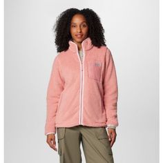 Keep warm from fall days to chilly spring mornings in this fleece jacket complete with zippered pockets for your phone and more. Fall Outdoor Fleece Jacket With Moisture-wicking, Casual Long Sleeve Moisture-wicking Fleece Jacket, Columbia Fleece Pink Sweaters, Columbia Zip Up Fleece, Autumn Day, Winter Wear, Keep Warm, Fleece Jacket, Columbia