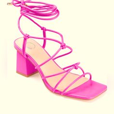 Brand New From A Smoke Free, Pet Free Home. Size 10 With A 2.5” Heel. Run Small. I'm A Solid 9.5, But Had To Get 10 In These. Pink Heels For Spring, Fitted Block Heel Lace-up Sandals For Spring, Pink Strappy Heels For Summer, Fitted Heels For Spring Vacation, Pink Lace-up Sandals With Ankle Strap For Spring, Pink Lace-up Sandals For Spring With Ankle Strap, Spring Pink Lace-up Sandals With Ankle Strap, Chic Pink Lace-up Sandals For Spring, Journee Collection