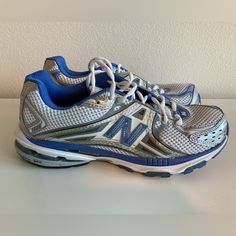 Brand New, Never Worn - Women's Size 11 (Medium Width) New Balance Running Shoes. Silver/White/Blue Colors. Similar To These: Https://Www.Amazon.Com/New-Balance-Womens-Wr1224-Running/Dp/B0014s9fx0 New Balance Silver Running Shoes With Round Toe, Silver New Balance Running Shoes, New Balance Silver Running Shoes With Air Cushioning, Silver New Balance Running Shoes With Round Toe, New Balance Silver Running Shoes For Sports, New Balance Running Shoes, Shoes Silver, New Balance Shoes, New New