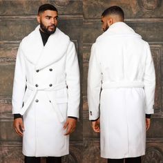 Perfect Classic Jacket Shell: 30% Wool 70% Polyester White Lapel Collar Outerwear For Winter, White Lapel Collar Winter Outerwear, Fitted Single Breasted Outerwear In Winter White, Fitted Single Breasted Winter White Outerwear, Formal Long Coat In Winter White, Formal Winter White Long Coat, Formal Long Winter White Coat, White Winter Outerwear With Double Button Closure, White Double-breasted Pea Coat For Winter