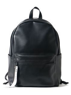 Editor's NotesMade from durable vegan leather, this backpack is modern and practical for daily use. It's fitted with plenty of pockets, both internal and external and also secure space to keep laptop.- Top handle- Zipper closure- One front zipped pocket- Two side pockets- Adjustable shoulder straps- Unisex wear- Fitted 17 laptopMeasurements (in.) One size- Width: 13.0 in.- Height: 18.1 in.   - Depth: 12.6 in.- Weight: 2.4 lbs- Capacity: 33LComposition & Care- 100% Vegan leather- Refer to the Back To School Laptop Bag With Zipper Closure, Back To School Laptop Backpack With Zipper Closure, Modern Leather Backpack For Back To School With Zipper, Leather Backpack With Zipper Closure For Students, Modern Bags With Zipper Pocket For Back To School, Large Capacity Leather Backpack For Back To School, Large Capacity Leather Backpack For School, Adjustable Strap Leather Backpack For Students, Modern Backpack For Daily Use And Back To School