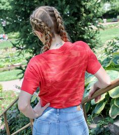 FREE SHIP Restyled Nebraska Upcycled Tied up Shirt Grunge | Etsy Sporty Relaxed Fit Tie Dye Tops, Soft-washed Crew Neck Cropped T-shirt For Summer, Red Fitted Cropped T-shirt With Short Sleeves, Fitted Red Cropped T-shirt With Short Sleeves, Acid Wash Casual Cropped T-shirt With Crew Neck, Acid Wash Stretch Tops For Spring, Casual Acid Wash Cropped T-shirt With Crew Neck, Sporty Acid Wash Short Sleeve Tops, Acid Wash Cropped Crew Neck T-shirt For Summer