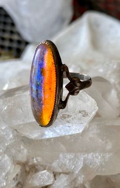 Circa 1920s Art Deco Dragons Breath Art Glass Sterling Silver Antique Ring Ring size 4, can be sized by a skilled jeweler Dragons Breath, Usa Jewelry, Antique Ring, 1920s Art, 1920s Art Deco, Handcrafted Necklace, Ring Ring, Antique Rings, Chinese Art