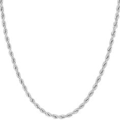 PRICES MAY VARY. 14 Karat White Gold 2mm Rope Chain Necklace length 16 inches -great looking chain,lighter than the solid rope chain but looks just as good, cost a lot less and serves the same purpose ❴✦ THE PERFECT VALENTINES DAY GIFT ✦❵ Whether its a birthday, holiday, a special occasion, or just because, jewelry is always the perfect gift. Packaged in a Gift Box to ensure a smile on your loved ones face, this is an ideal purchase for Christmas, Hannukah, Mothers Day, Valentines Day, birthday Rope Chain Necklace, Necklace Chain Lengths, White Necklace, Broken Chain, Selling Jewelry, Rope Chain, Birthday Gifts For Her, Necklace Length, Gift Packaging