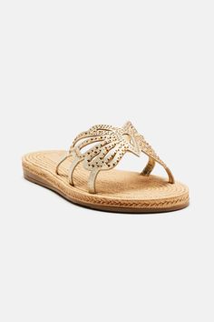 Available In Silver And Gold. Flat Sandals Metallic Detail Rhinestone Embellishment Round Toe Flat Heel Imported | Butterfly Wings Sandals in Gold size 8 by Fashion Nova Gold Flat Sandals, Gold Fashion, Butterfly Wings, Flat Sandals, Fashion Nova, Shoes Sandals, Size 7, Size 6, Women Shoes