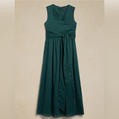 Nwt! Banana Republic Voile Wrap-Waist Maxi Dress Deep Sea Teal, 18 Gorgeous For A Wedding Guest Dress! Voile Dress, Fall Winter Wardrobe, Nursing Friendly, Hem Skirt, Banana Republic Factory, Banana Republic Dress, Deep Sea, Summer Season, Winter Wardrobe