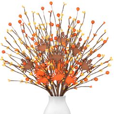 PRICES MAY VARY. Package includes - You will get 6 artificial Thanksgiving turkey berry picks stems. Decorate them at home to impress your guests. Measurement - Each stem is about 16” tall. It is suitable for as vase filler or table centerpieces in living room, bedroom, dining room, etc. They will create a visual warmth for you. Material - These adorable turkey berry stems are made of wire and wood. You can adjust the branches to make them look lush. Thanksgiving Gifts - The turkey berry pick st Small Fall Centerpieces For Table, Vintage Thanksgiving Decorations, Thanksgiving Decorations Table, Thanksgiving Flower Arrangements, Thanksgiving Table Centerpieces, Thanksgiving Centerpieces Diy, Centerpieces Party, Vintage Thanksgiving, Thanksgiving Tablescapes