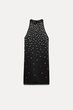 SEAMLESS JEWEL HALTER DRESS Chic Embellished Halter Dress, Chic Embellished Halter Neck Dress, Chic Fitted Embellished Halter Dress, Chic Embellished Summer Halter Dress, Embellished Sleeveless Halter Dress For Night Out, Chic Summer Embellished Halter Dress, Chic Embellished Halter Dress For Cocktail, Chic Embellished Cocktail Halter Dress, Chic Embellished Halter Dress For Summer