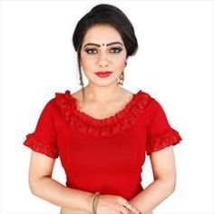 Red and Maroon color Blouse in Lycra fabric with Thread work Fitted Red Blouse, Red Short Sleeve Top For Festive Season, Fitted Red Top For Festive Season, Red Padded Blouse With Short Sleeves, Traditional Red Fitted Top, Red Short Sleeve Padded Blouse Piece, Elegant Fitted Red Blouse Piece, Elegant Red Tops For Festive Season, Elegant Red Top For Festive Occasions