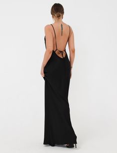 It’s all eyes on you in this silky, sultry statement slip. Step out in a dreamy bias dress with a low plunging back that demands attention. Bias Dress, Maxi Dress Black, Dreamy Dress, All Eyes, Black Maxi Dress, All About Eyes, Occasion Wear, Fabric Care, Dress Black