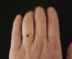 "Very small dainty green jadeite jade ring in 18K solid gold with diamond. Simple and perfect for minimalist. Enjoy! :) About this Ring: Condition: Brand new Metal: 18K solid gold, rose gold  Type of jade: jadeite jade Color of jade: green  Approximate Jade(green) size: 4MM x 4MM, 0.16\" x 0.16\"" Minimalist Green Diamond Rings, Jade Ring Engagement, Green Jade Ring, Jade Color, Jade Ring, New Metal, Jade Stone, Green Jade, Jade Green