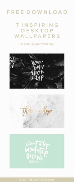 four different font styles for wallpapers with the words free to use on them