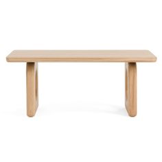 a wooden table on a white background