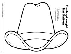 a paper cowboy hat that is cut out and ready to be used as a craft