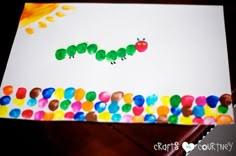 the very hungry caterpillar painting is ready to be finished