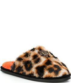 From Kurt Geiger London&#x2C; the Kensington Cheetah Print Faux Fur Slippers features:Faux fur polyester upperSlip-on closureRubber outsoleFlat heelImported. Holiday Finds, London Kensington, Kensington London, Faux Fur Slippers, Fur Slippers, Slippers Cozy, Nyc Apartment, Pumas Shoes, Kurt Geiger