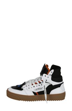 Off-White reintroduces their iconic court-inspired high-top sneaker in laid-back suede with colorpop overlays, herringbone treads and a brand-signature zip tag. Leather and textile upper and lining/rubber sole Made in Italy Designer Shoes Black Owned/Founded Casual Skate Shoes With Contrasting Heel Counter, Casual Skate Shoes With Contrasting Heel For Streetwear, High-top Basketball Shoes With Logo For Streetwear, White High-top Custom Sneakers With Logo, Urban High-top Sneakers With Logo For Streetwear, White Modern High-top Sneakers With Logo, Modern White High-top Sneakers With Logo, High-top Leather Skate Shoes With Contrasting Heel, White High-top Skate Shoes With Contrasting Heel Counter