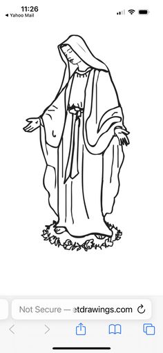 an image of jesus in black and white with the text, not secure drawing com