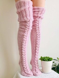 Product Details Product Title: Woolen stockings VT17 Woolen Socks, Knitted Socks, Over The Knee Socks, Thigh High Socks, Long Socks, Mode Vintage, Mode Inspiration, Knitting Designs, Thigh Highs