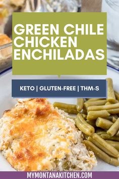 If you and your family love Mexican food, get ready to meet your new favorite! This is an easy enchilada recipe that's full of green chiles, chicken, and cheese. It's also low carb and a THM-S dish. Grab the recipe now. Easy Chicken Casserole, Easy Enchilada Recipe, Healthy Chicken Casserole, Low Carb Chicken Casserole, Green Chile Chicken Enchiladas, Mexican Chicken Casserole, Make Shredded Chicken, Buffalo Chicken Casserole