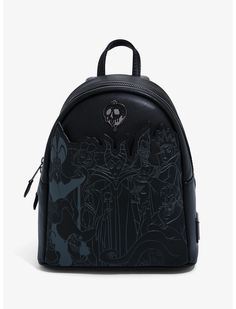 Loungefly Disney Villains Full Cast Mini Backpack - BoxLunch Exclusive Cheap Backpack With Character Print For Disney Trips, Cheap Playful Backpack For Disney Trips, Disney Mini Backpack Display, Disney Bound Hook, Lounge Fly Backpack Harry Potter, Disney Bags Backpacks, Poisoned Apple, Cute Mini Backpacks, Disney Purse