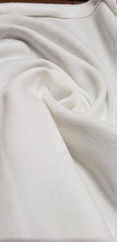 a close up view of a white cloth