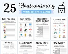 the 25 housewaring printable party games