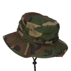 Maple Hiking Shoes Patched Hunting HatMade of 40% Polyester, 60% Cotton.Available in 3 sizes; M, L and XL.Fitted with an inner sweatband.Adult/Unisex.Crown measures 3 1/4 inches deep.Brim measures 2 1/2 inches wide.Hand washable.Imported.BUCKET Hiking shoes on maple embroidered patch is featured on the front side.Flexible crown.2 air circulation holes placed on both sides.Comes with an adjustable chin strap.Snap buttons on both sides of brim.Brim is flexible.Easy to pack.Our hiking shoes bucket Military Style Khaki Bucket Hat, Khaki Brimmed Hat For Hiking, Adjustable Khaki Military Bucket Hat, Khaki Bucket Hat For Hiking, Adjustable Military Style Khaki Bucket Hat, Casual Khaki Hats For Hiking, Casual Camouflage Bucket Hat For Summer, Summer Camouflage Bucket Hat, Casual Khaki Bucket Hat For Hiking