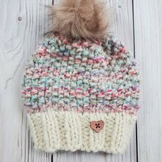 Basic 3 Hat Looks Set in ONE Knitting Pattern, SUPER Bulky Hat for Beginner, Flat and Round Knitting, Pom Instructions. All Sizes in English - Etsy Toque Knitting Pattern, Round Knitting, Super Bulky, Fair Isle Knitting, Lion Brand, Local Crafts, Knitting Ideas, Fur Pom Pom, Cool Patterns