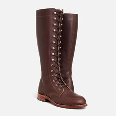 Gloria | Red Wing Red Wing Women, Red Wing Heritage Boots, Brown Lace Up Boots, Womens Tall Boots, Tall Brown Boots, Red Wing Boots, Red Wing Shoes, Wing Shoes, Outdoor Boots