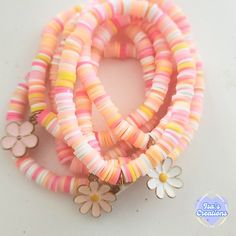 Spring Bracelet Ideas, Clay Bead Designs, Bracelet Business, Clay Bracelets, Bracelet Inspo, Preppy Jewelry