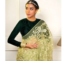 Made To Order Indian Designer Velvet velvet Saree Lehenga Blouse Deep V Neck Elbow Length Sleeves blouse This Made to Order/Made to Measurement/Custom Made Indian Ethnic Blouse. - Fabric - Velvet - Color - green - Princess Cut - Rich Lined -  elbow sleeves - Extra margin and extra stitches included in the blouse - It can be customize in any color, design or size  PLEASE NOTE: BUYERS ARE RESPONSIBLE FOR ANY CUSTOMS AND IMPORT TAXES THAT MAY APPLY. This is a made to order product. If you opt for 'Made To Measurement Option', we will provide a measurement template and you can share the measurements likewise. If you want to opt for 'Standard Size', Please refer to the size chart provided in the listing. MEAUREMENTS & CUSTOMIZATIONS This blouse can be purchased in your standard sizing and patte Green Velvet Anarkali Dupatta, Green Velvet Anarkali Style Dupatta, Green Velvet Anarkali Traditional Wear, Embroidered Green Velvet Dupatta, Elegant Green Velvet Set, Festive Green Velvet Set, Green Velvet Dupatta With Zari Work, Green Velvet Dupatta With Resham Embroidery, Green Velvet Dupatta Set