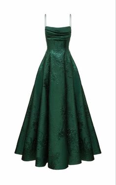 Item Details ï¼?/li> Product Number : C3134 Fabric:Satin Silhouette： A line Sleeves：Sleeveless Back Style：Lace Up Green Prom Dresses Long, Green Prom Dresses, Jacquard Gown, Green Prom, Spaghetti Strap Prom Dress, Aesthetic White, Prom Dress Inspiration, Cute Prom Dresses, Long Prom Dresses