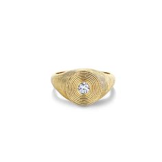 14k yellow gold large fluted diamond signet ring. Layering Diamond Necklaces, Diamond Signet Ring, Silver Diamond Ring, Delicate Earrings, Sparkle Diamonds, Diamond Heart, Silver Diamonds, Huggies Earrings, Signet Ring