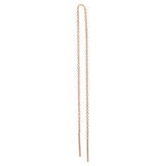 Solid 14K gold chain earring threader can be worn simply through one hole, or looped in between all your piercings to give a one of a kind look. This piece has no limitations and feels barely there. Length: 5.5" Sold as a single Minimalist 14k Rose Gold Linear Earrings, Minimalist 14k Gold Linear Earrings With Adjustable Chain, Delicate Rose Gold Threader Earrings For Everyday, Minimalist 14k Rose Gold Threader Earrings, Minimalist Yellow Gold Linear Earrings With Delicate Chain, Dainty Rose Gold Linear Earrings For Everyday, Dainty 14k Rose Gold Linear Earrings, Dainty Everyday Linear Rose Gold Earrings, Rose Gold Linear Earrings 14k Gold