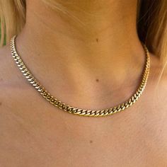 5mm Miami Cuban Link Chain Tiger Pendant, Cuban Link Necklace, Miami Cuban Link Chain, Miami Cuban Link, Miami Cuban, Tennis Necklace, Solid Gold Jewelry, Cuban Link Chain, Cuban Link