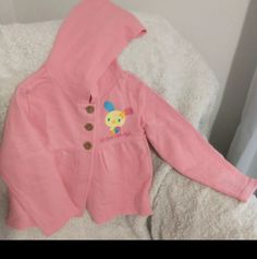 Sanrio Usahana Hooded Button Sweater New Without Tags Pink Size: 120 Cm Cute Cotton Hooded Outerwear, Cute Long Sleeve Outerwear With Buttons, Cute Long Sleeve Top With Drawstring Hood, Cute Hooded Cotton Sweater, Cute Cotton Outerwear With Buttons, Cute Cotton Cardigan With Button Closure, Cute Cotton Outerwear With Button Closure, Cotton Cardigan With Button Closure, Cute Style, Cute Long Sleeve Outerwear With Button Closure